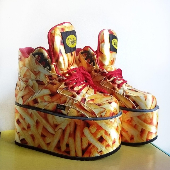 Buffalo London rare French fries platforms boots sneakers - Picture 3 of 4
